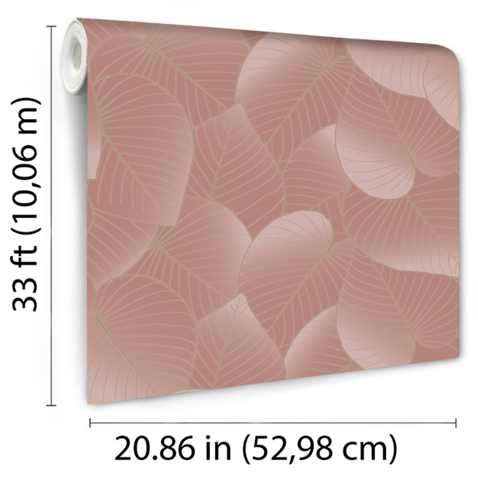 Designs Direct Graphic Leaves with Foil Accents Wallpaper